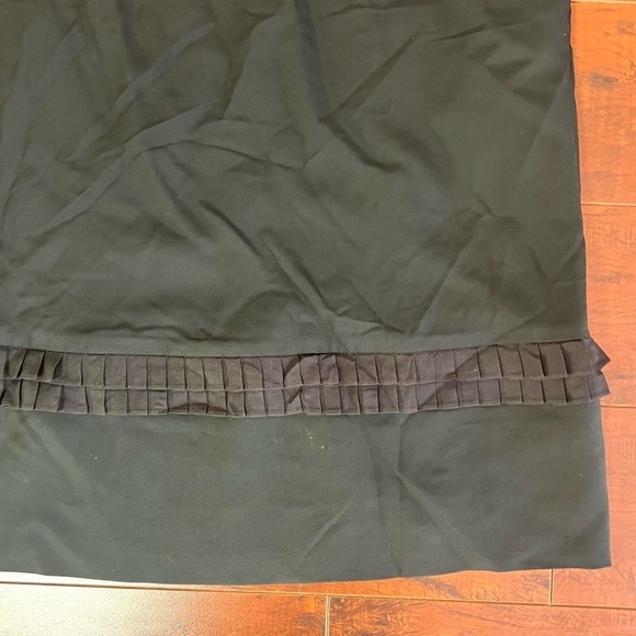 DIANE VON FURSTENBERG Sleeveless Shift Wool Blend Dress Black Silk Ruffle Trim 2 - Picture 4 of 11